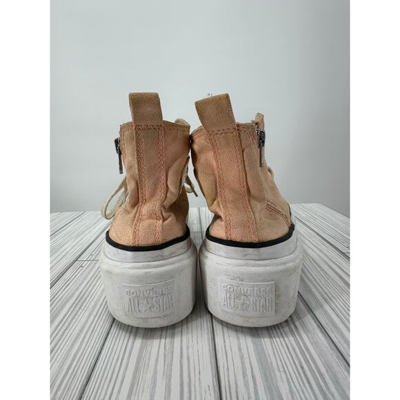 Converse Chuck Lugged Lift Hi Platform Sneaker Coral Canvas Kids Size 4 A03968C - Picture 4 of 8